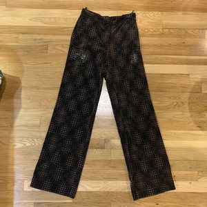 Fendi High Waist Velvet Pants